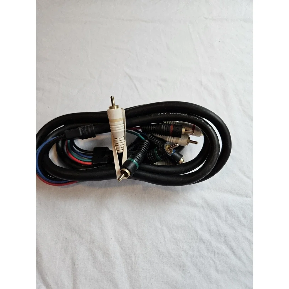 All Systems Broadband Cable Mini 5 Component Cable With‎ White Audio Connectors